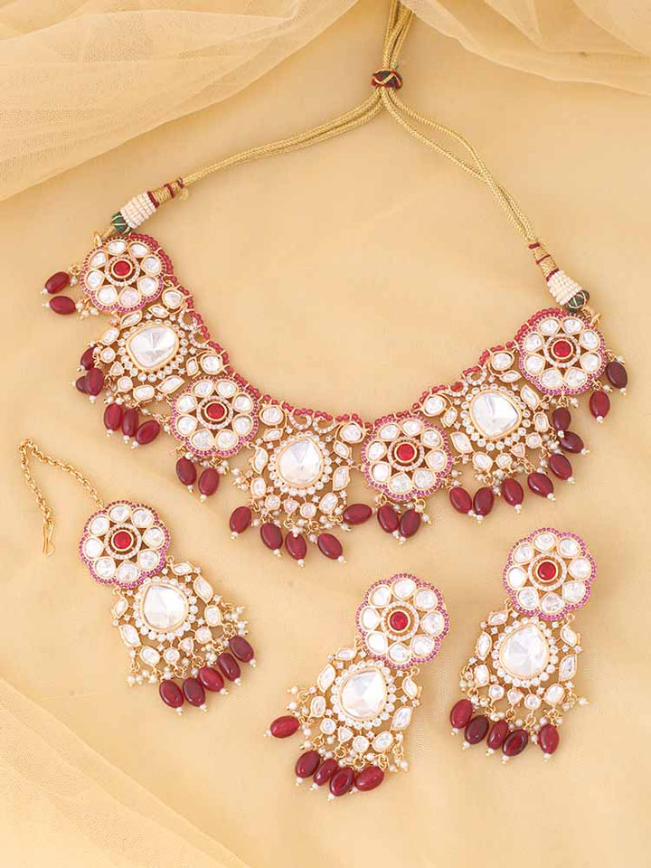Rani Dhurvita Kundan Jewellery Set - EOSS