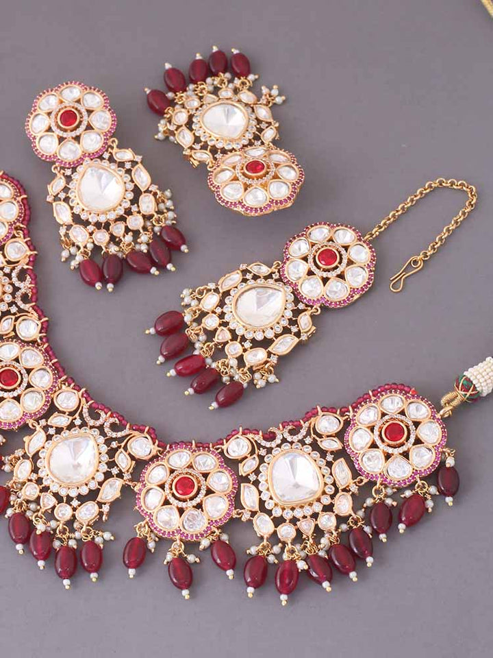 Rani Dhurvita Kundan Jewellery Set - EOSS