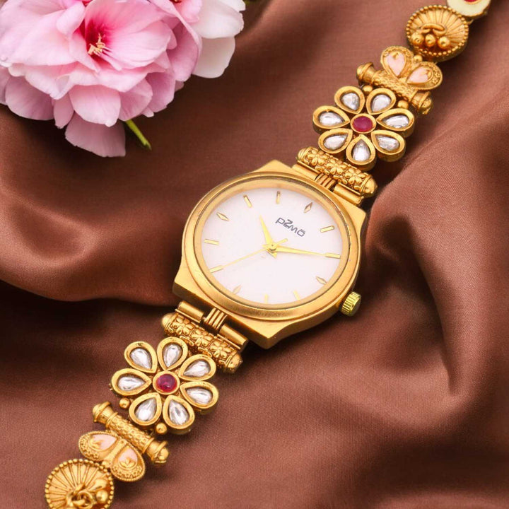 Bling Bag Royal White Dial Bridal Watch