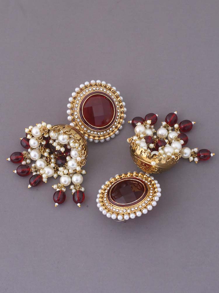 Maroon Vasu Jhumkis