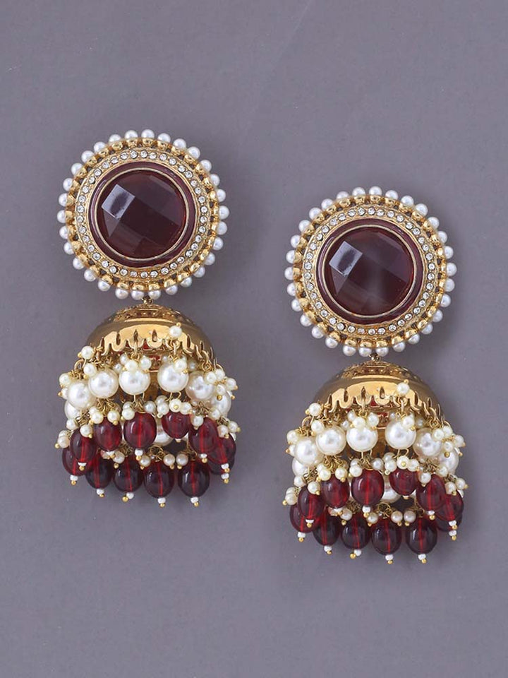Maroon Vasu Jhumkis