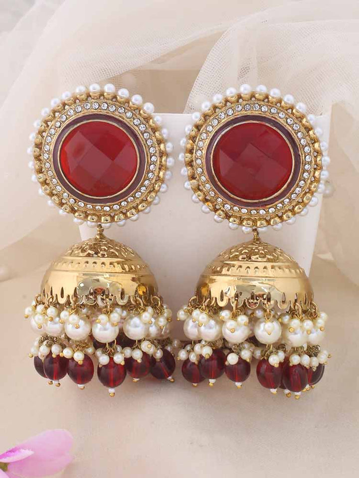 Maroon Vasu Jhumkis