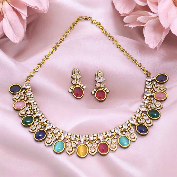Multicolor Rajasi Victorian Jewellery Set - New Arrival
