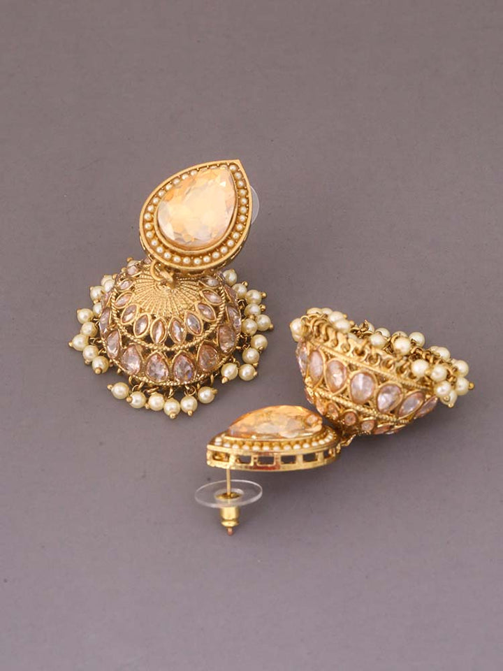Golden Charuja Jhumkis