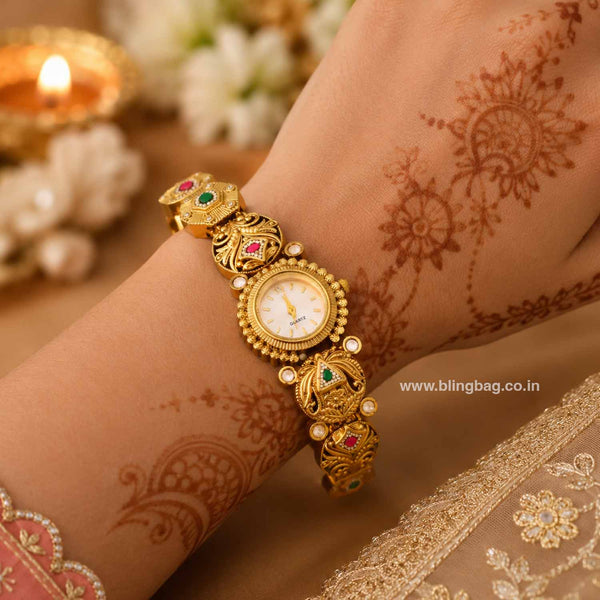BlingBag Golden Ishitasha Heritage Watch