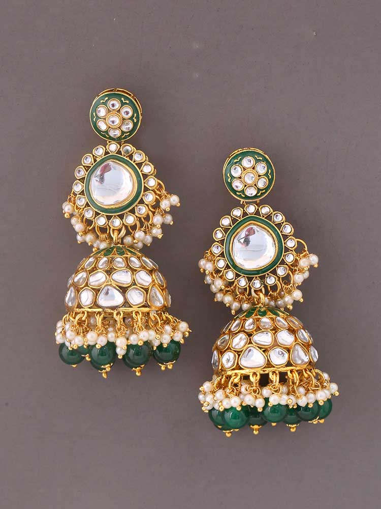 Emerald Aadarshiya Jhumkis