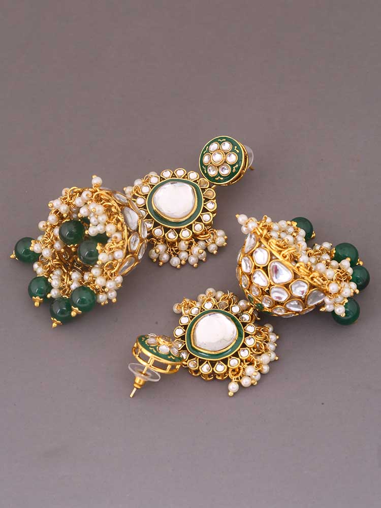 Emerald Aadarshiya Jhumkis