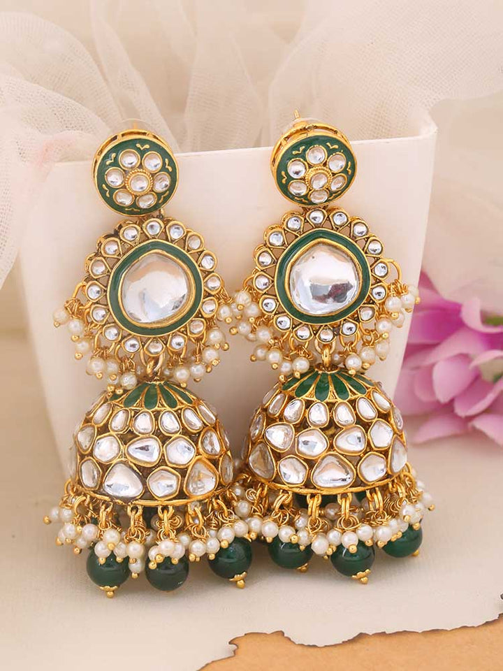Emerald Aadarshiya Jhumkis