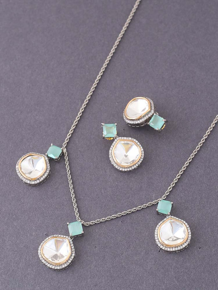 Antique Mint Azizah Zirconia Jewellery Set