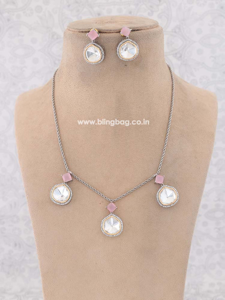 Antique Blush Azizah Zirconia Jewellery Set - EOSS