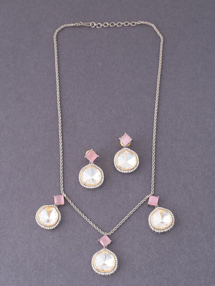 Antique Blush Azizah Zirconia Jewellery Set - EOSS