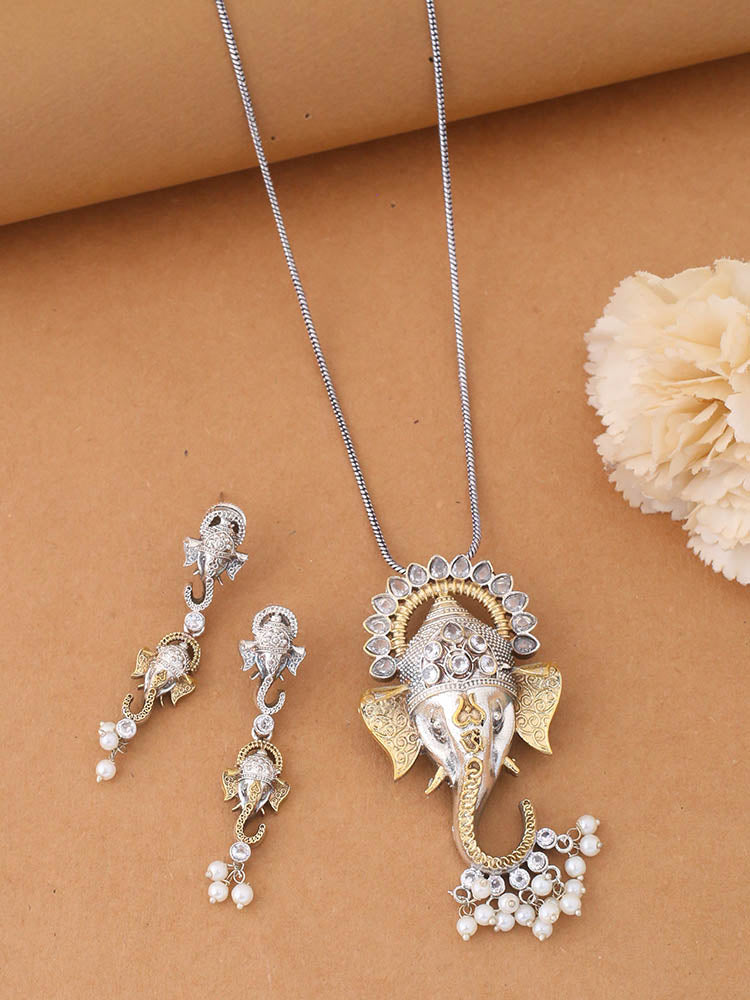 Antique Gajmukh Jewellery Set