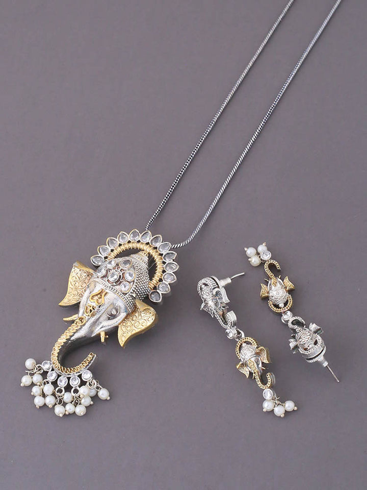 Antique Gajmukh Jewellery Set