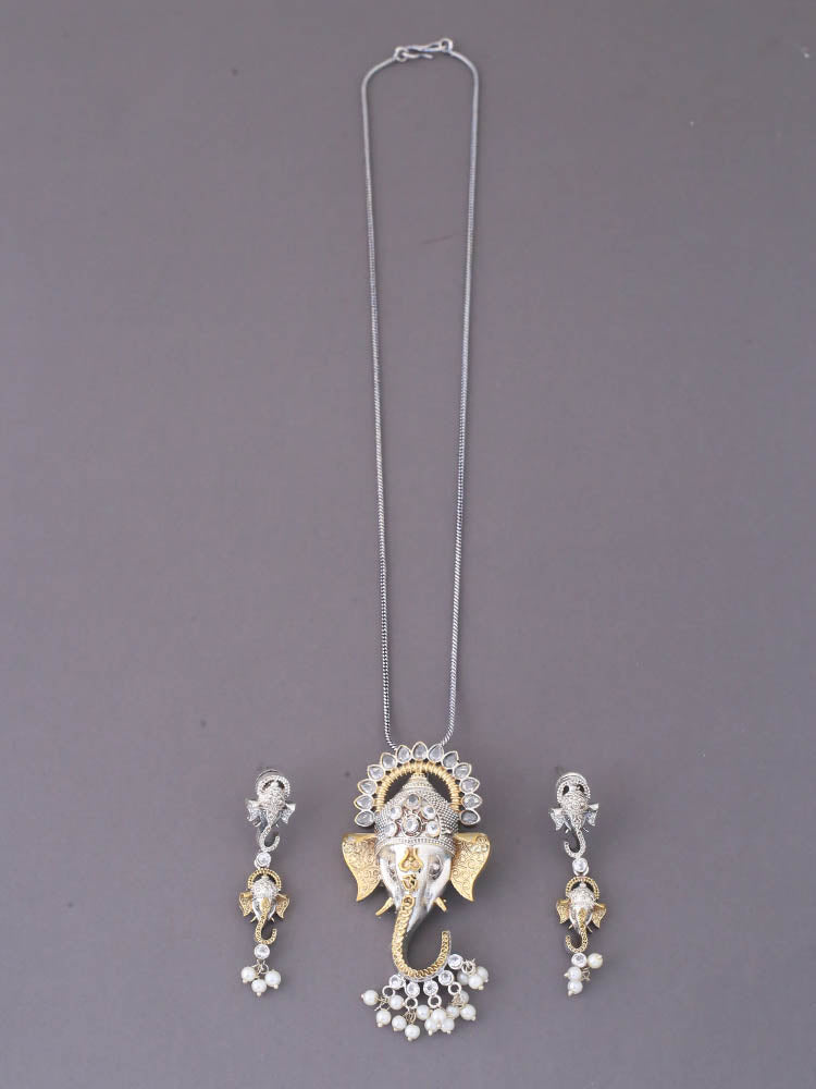 Antique Gajmukh Jewellery Set