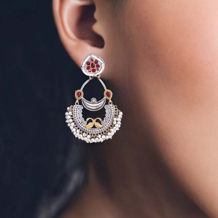 Antique Inayati Oxidised Chandbalis