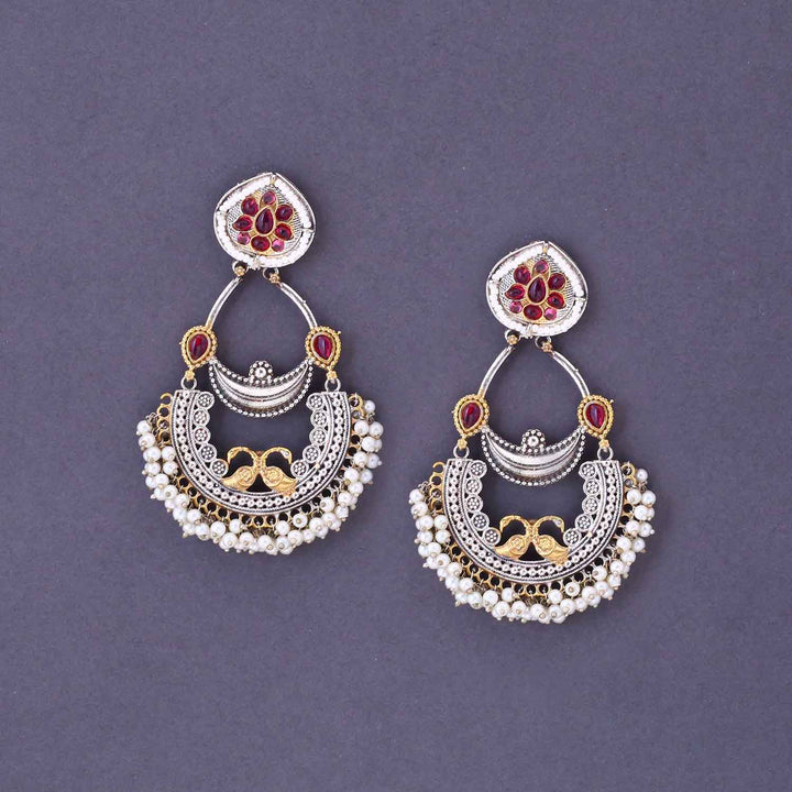 Antique Inayati Oxidised Chandbalis