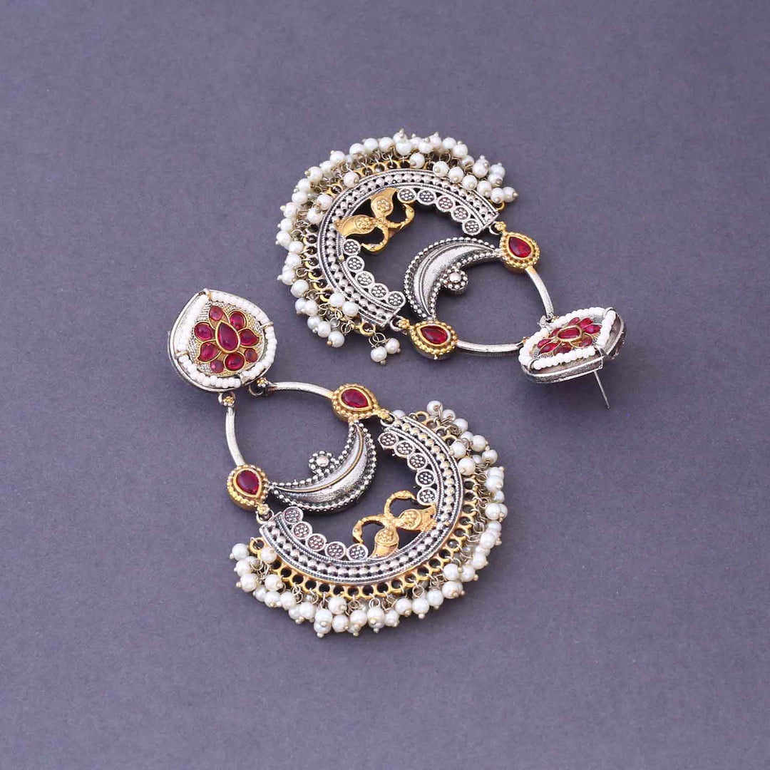 Antique Inayati Oxidised Chandbalis