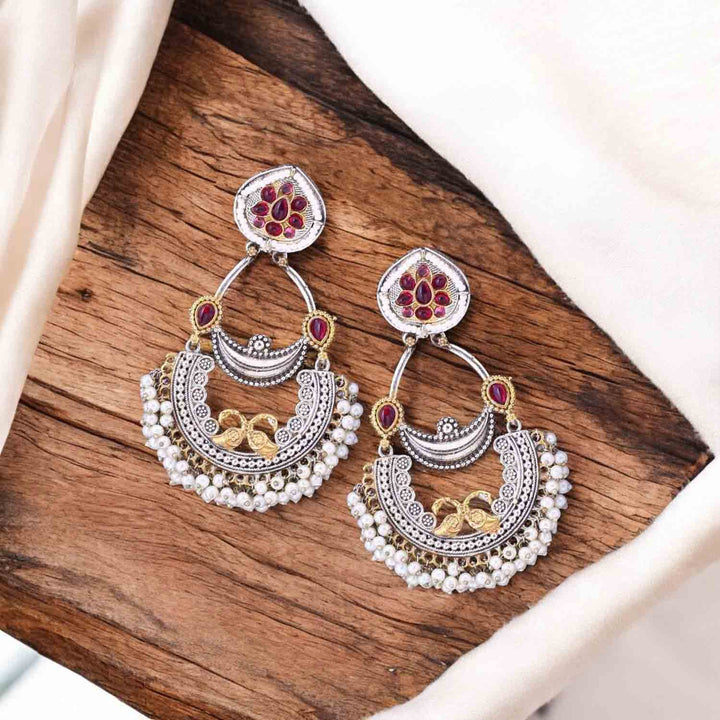 Antique Inayati Oxidised Chandbalis