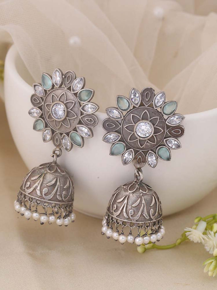 Antique Iniyaa Oxidised Jhumkis