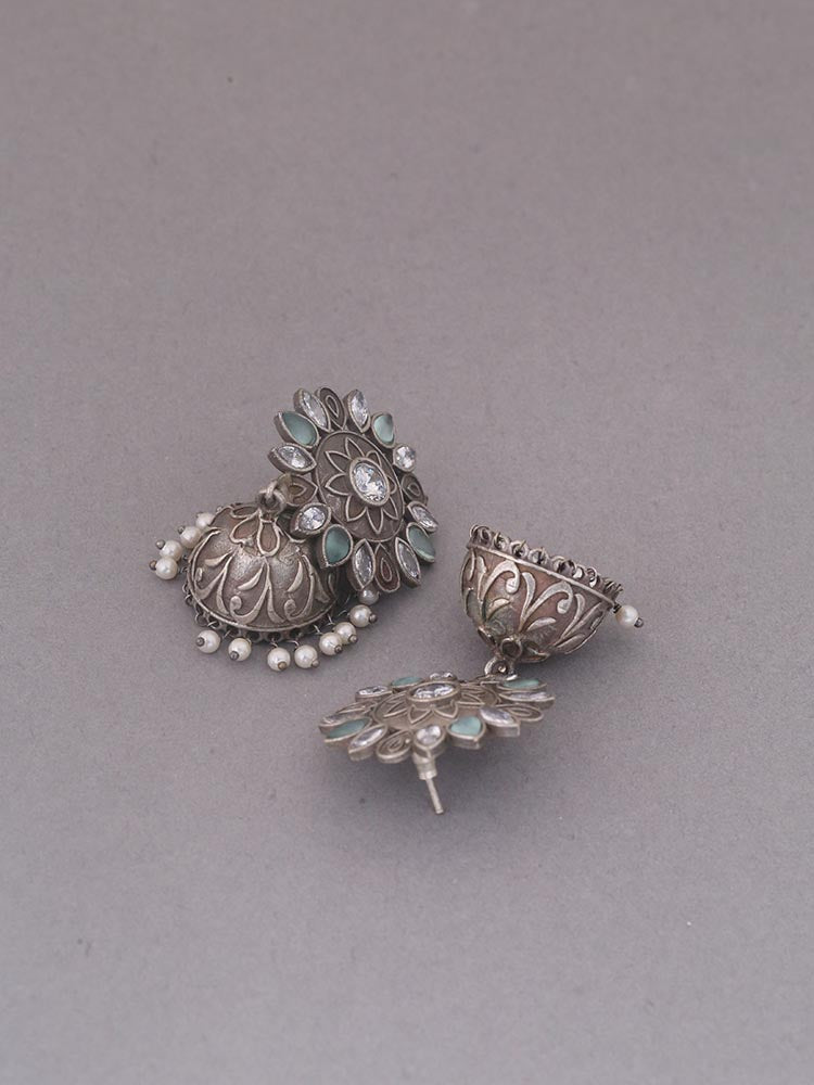 Antique Iniyaa Oxidised Jhumkis
