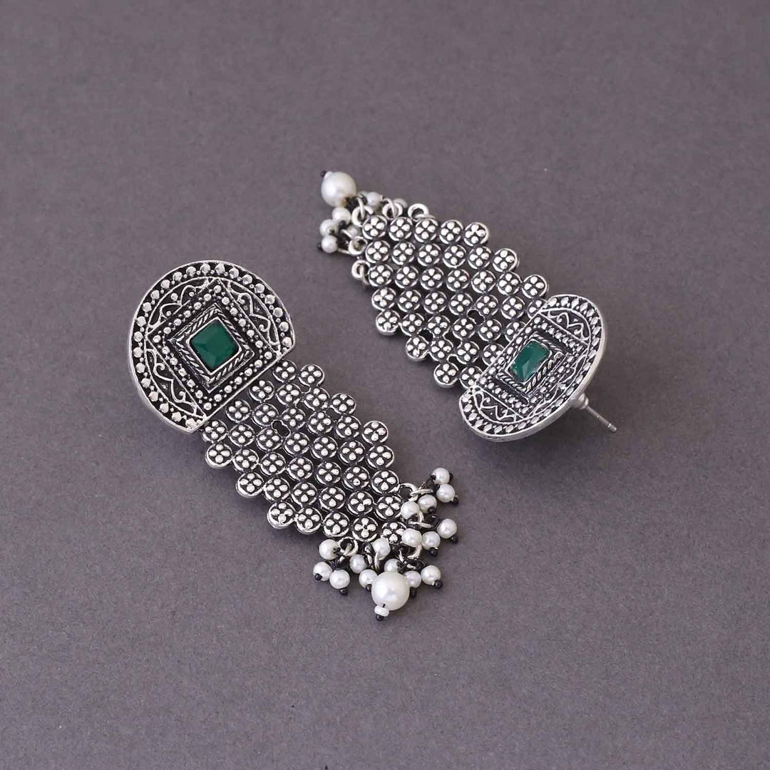 Antique Lavina Oxidised Danglers