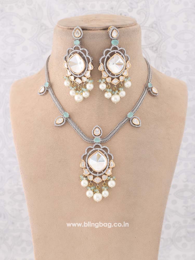 Antique Mint Catherine Zirconia Jewellery Set - EOSS