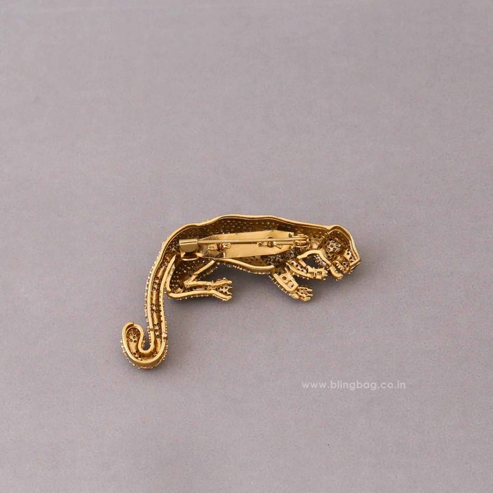 Antique Prowl Leopard Brooch