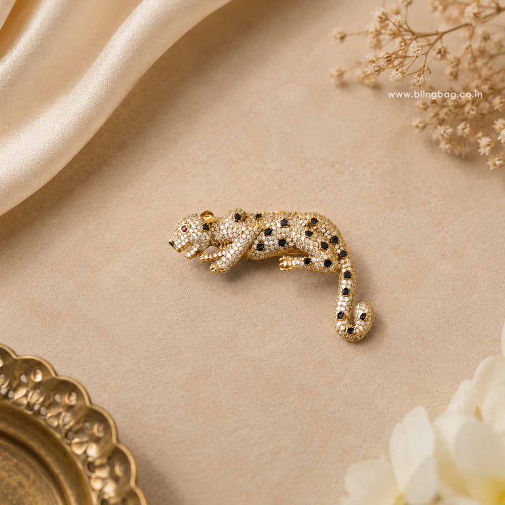 Antique Prowl Leopard Brooch