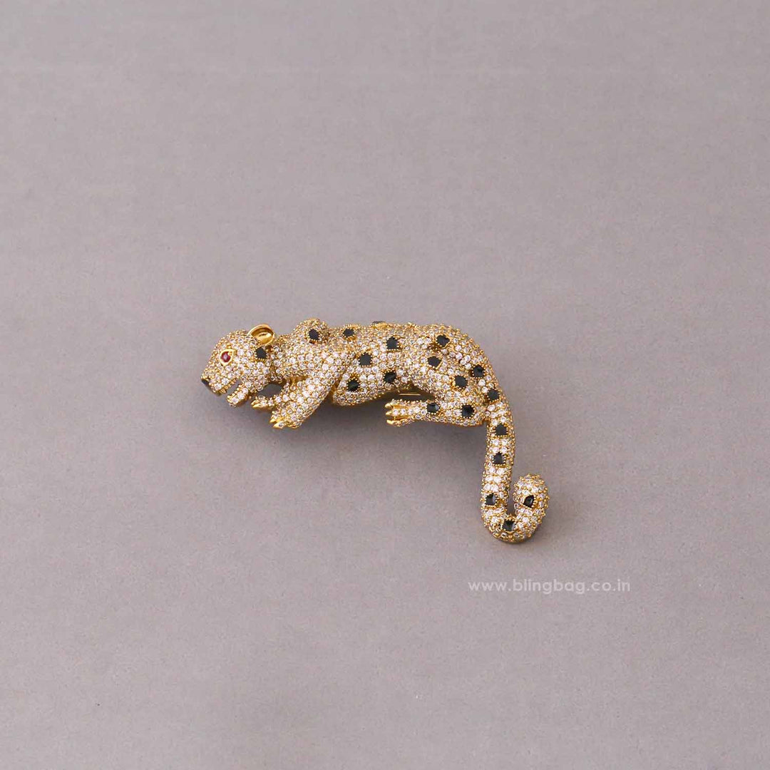 Antique Prowl Leopard Brooch
