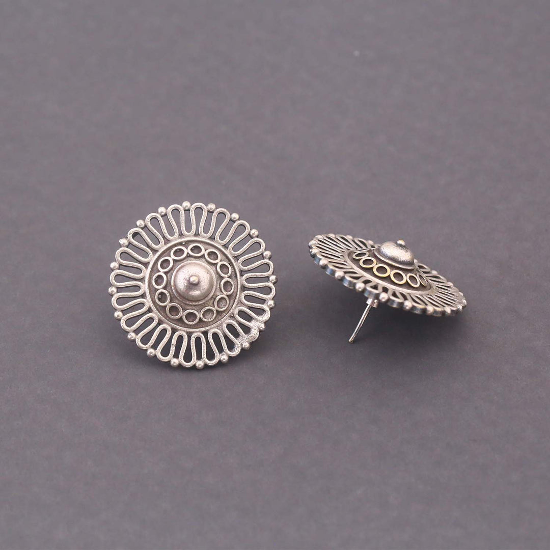 Antique Viyanshi Oxidised Studs
