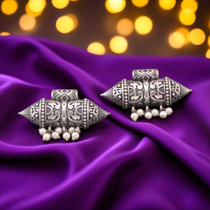 Antique Vrishiya Oxidised Studs