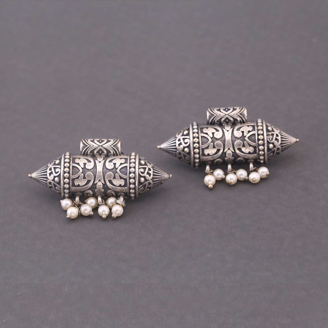 Antique Vrishiya Oxidised Studs