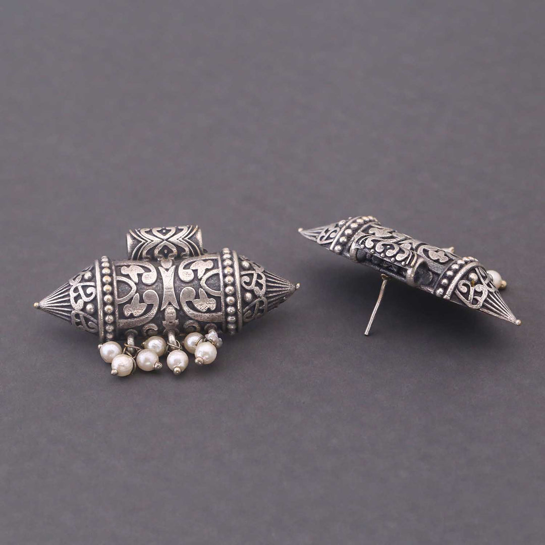 Antique Vrishiya Oxidised Studs