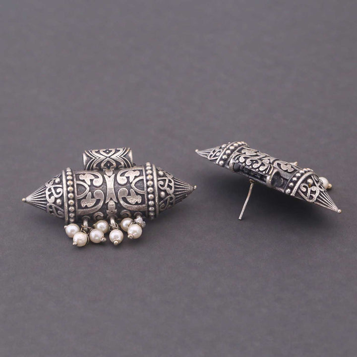 Antique Vrishiya Oxidised Studs