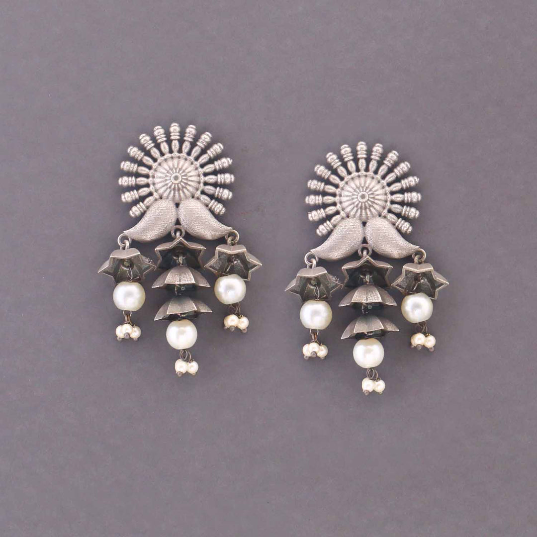 Antique Yanshika Oxidised Danglers