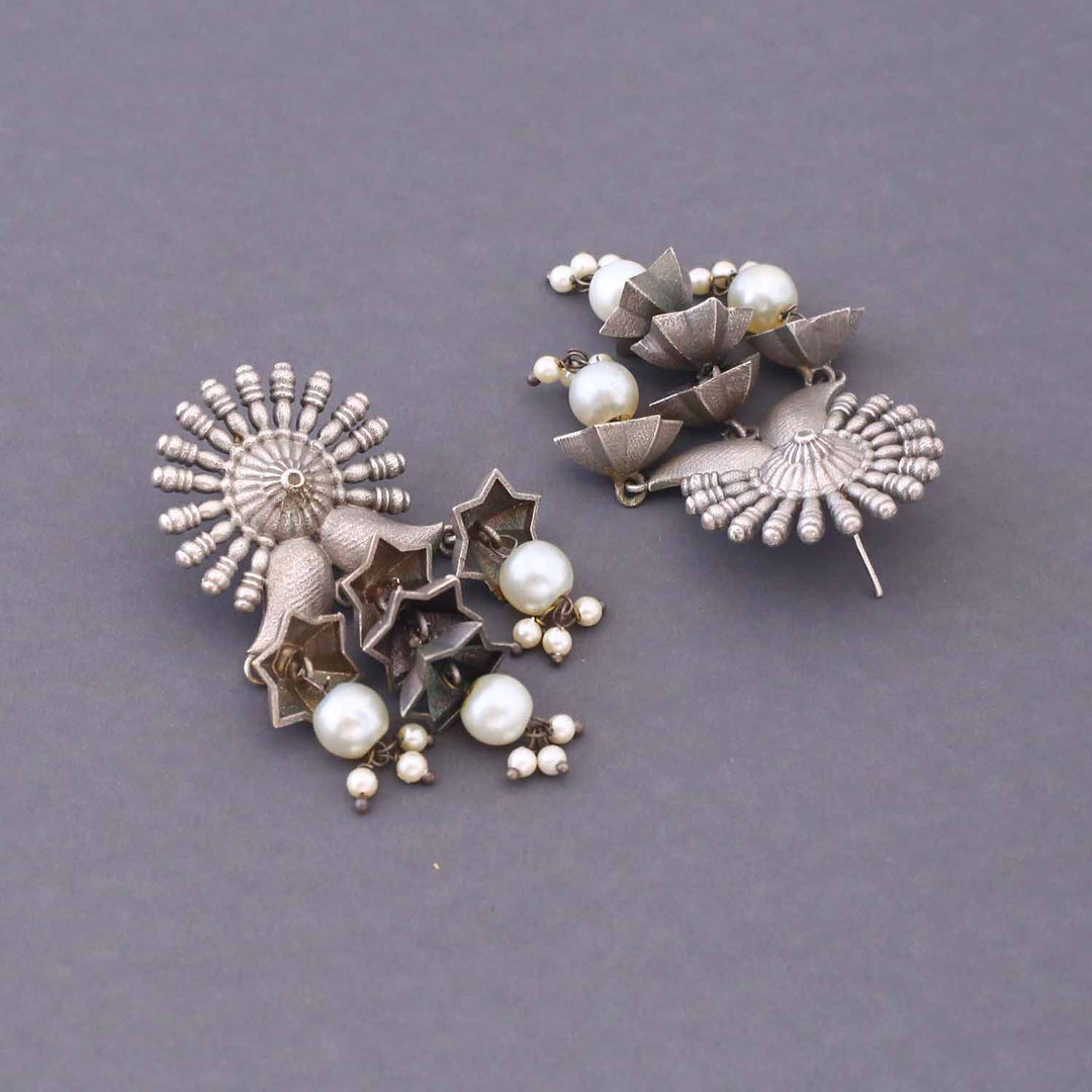 Antique Yanshika Oxidised Danglers