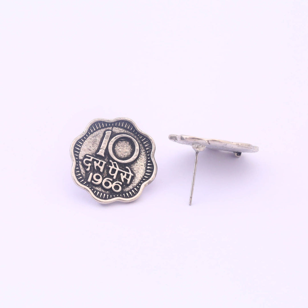 Antique Yasika Oxidised Studs