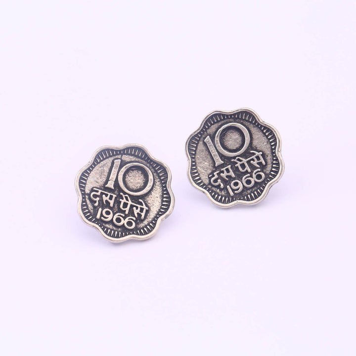 Antique Yasika Oxidised Studs