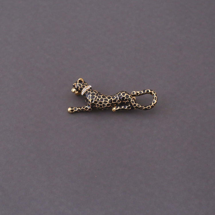 Black Leopard Brooch
