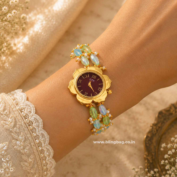 BlingBag Emerald  Meeraini  Kashmiri Watch