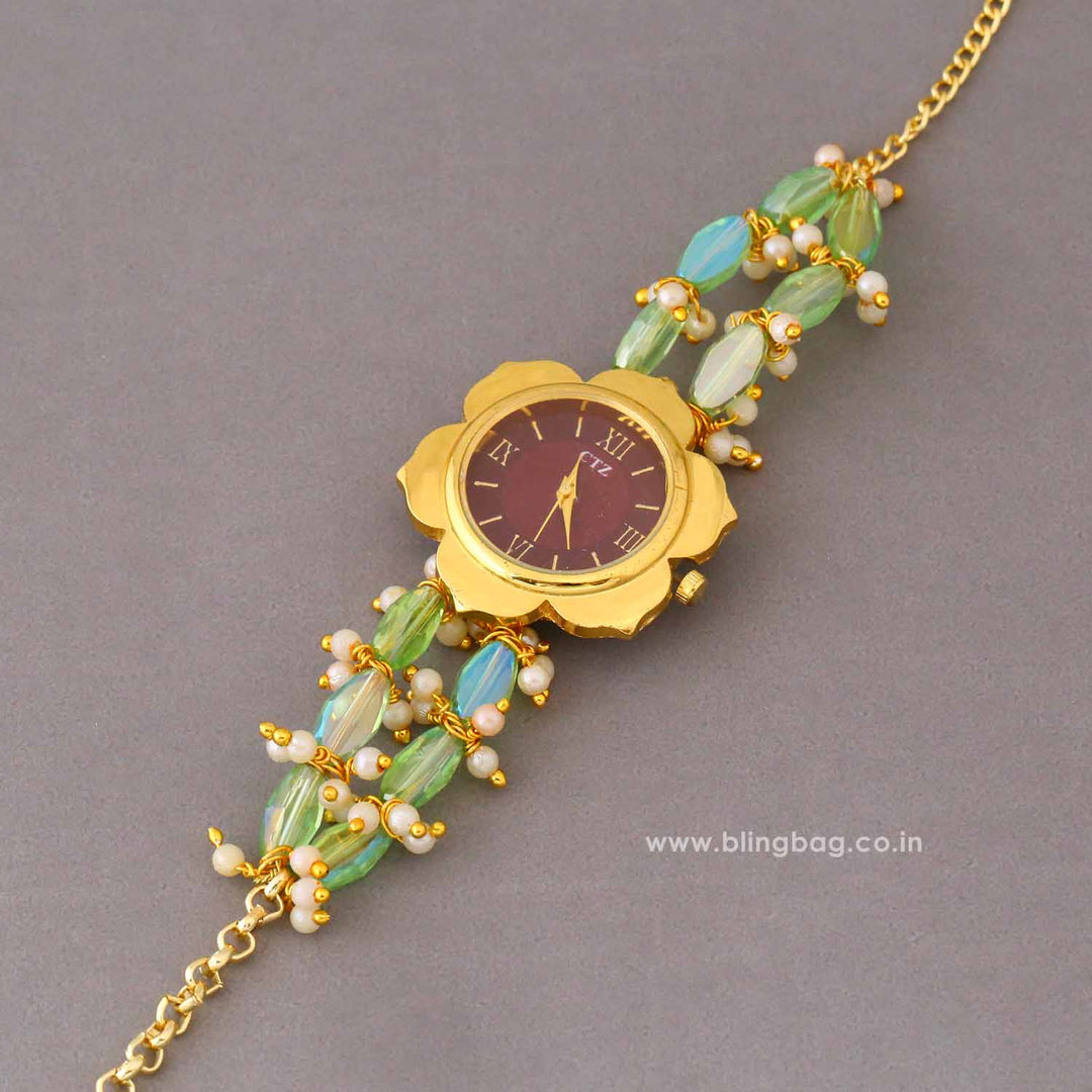 BlingBag Emerald  Meeraini  Kashmiri Watch