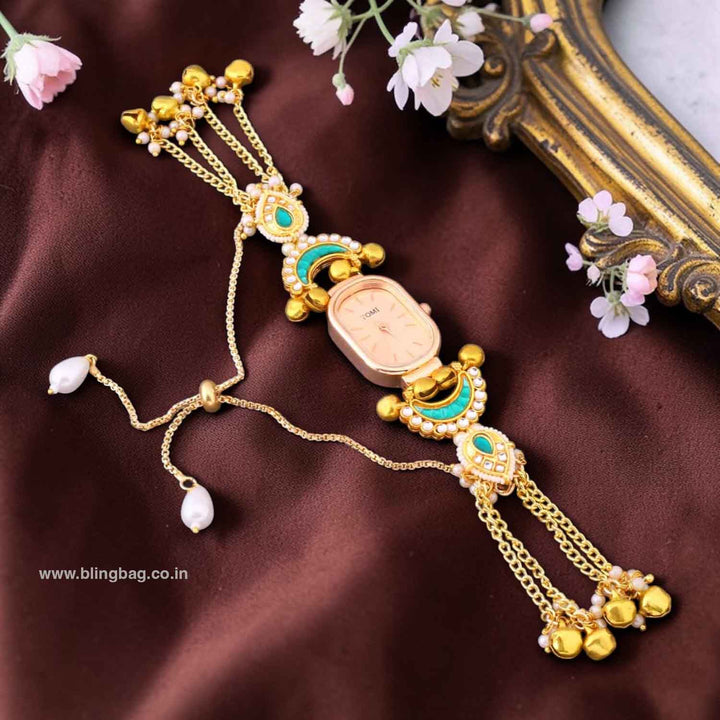 BlingBag Emerald Navrani Adjustable Bracelet Watch