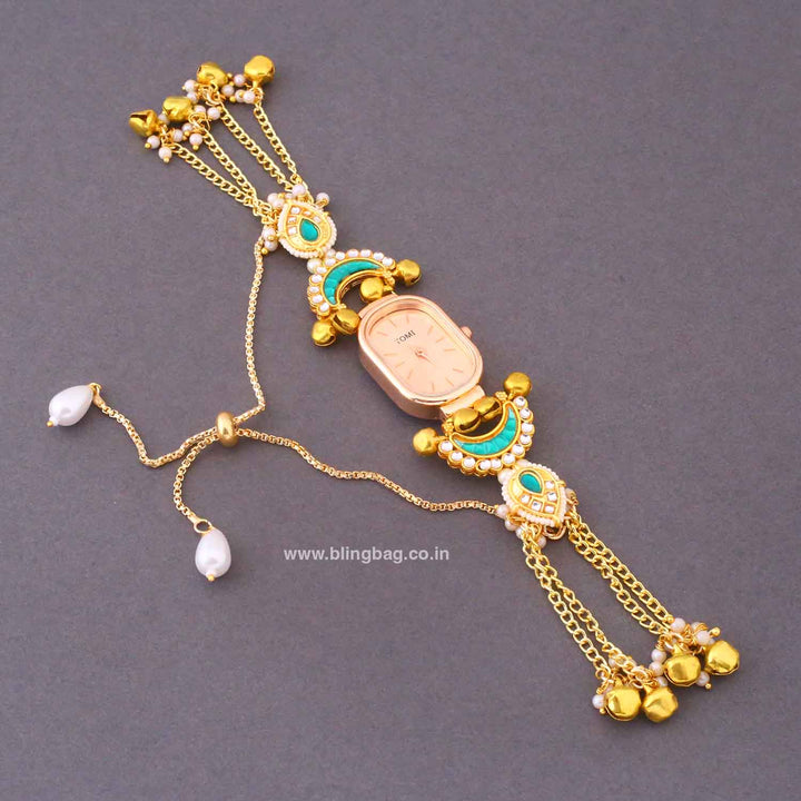 BlingBag Emerald Navrani Adjustable Bracelet Watch