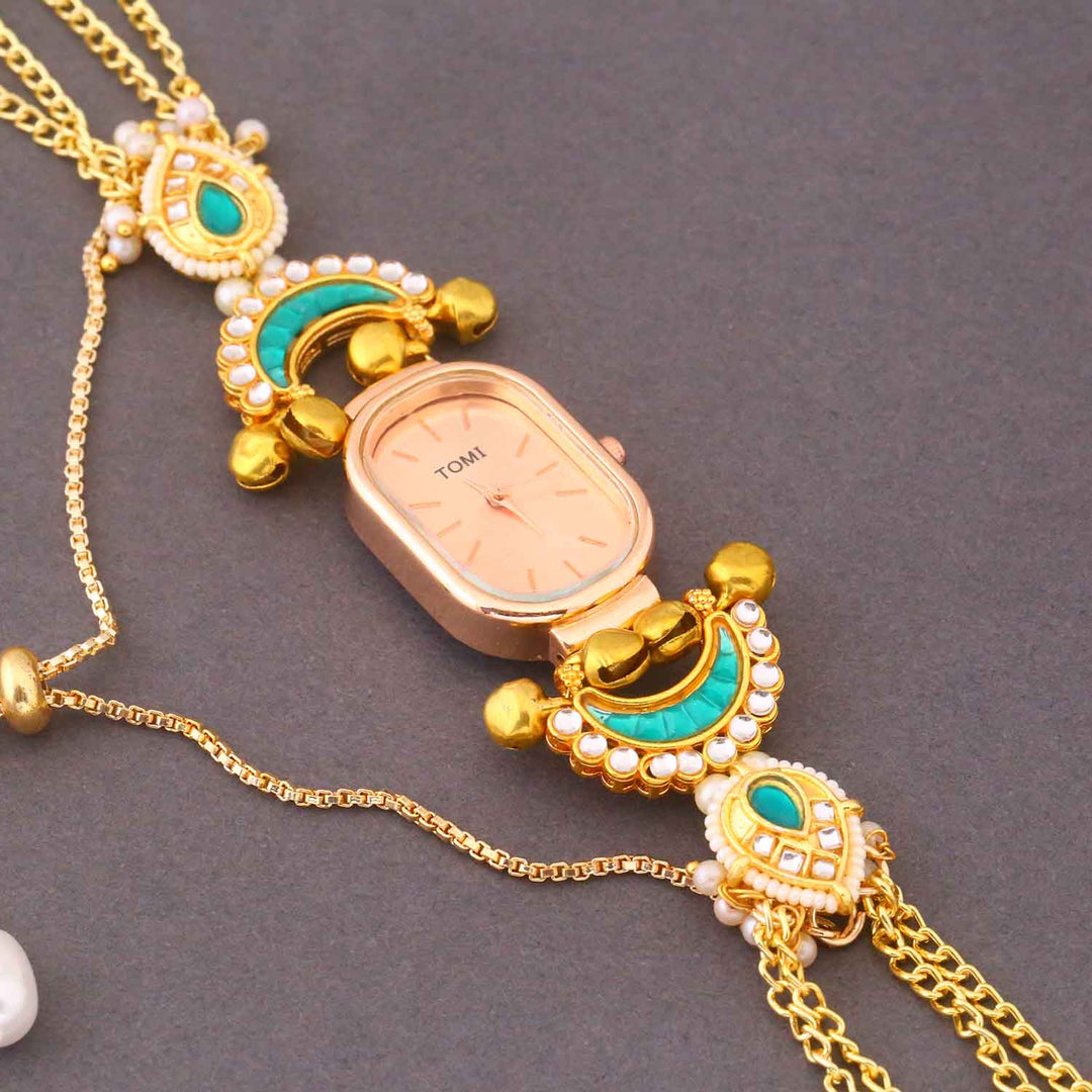 BlingBag Emerald Navrani Adjustable Bracelet Watch