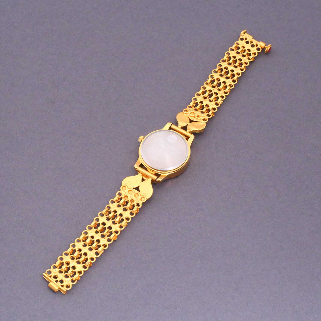 Bling Bag Gold-Plated Stone-Studded Quartz Watch