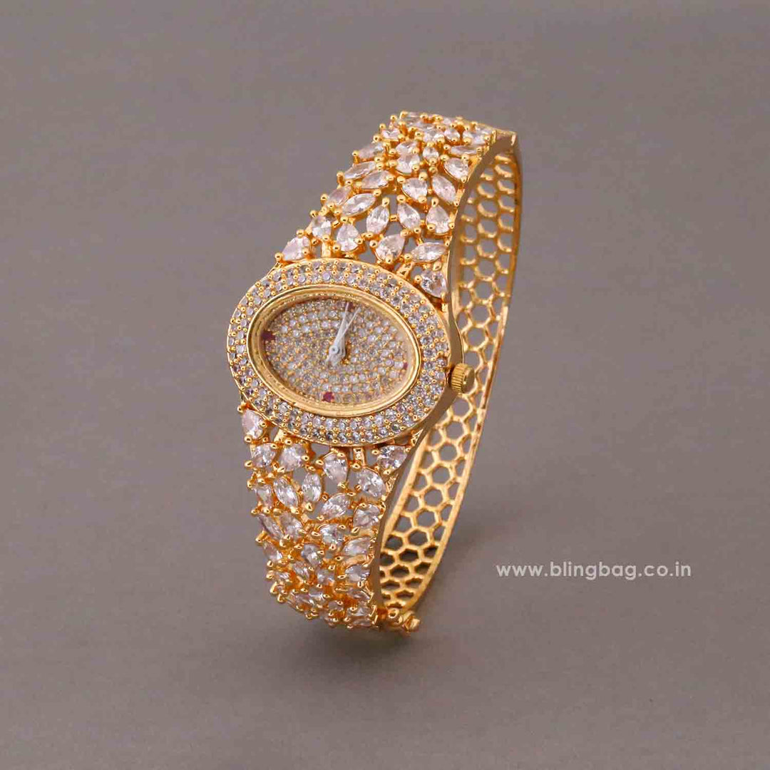 BlingBag Golden Ellaie Zirconia Watch