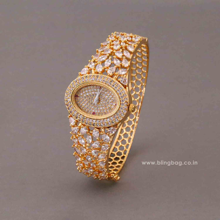 BlingBag Golden Ellaie Zirconia Watch