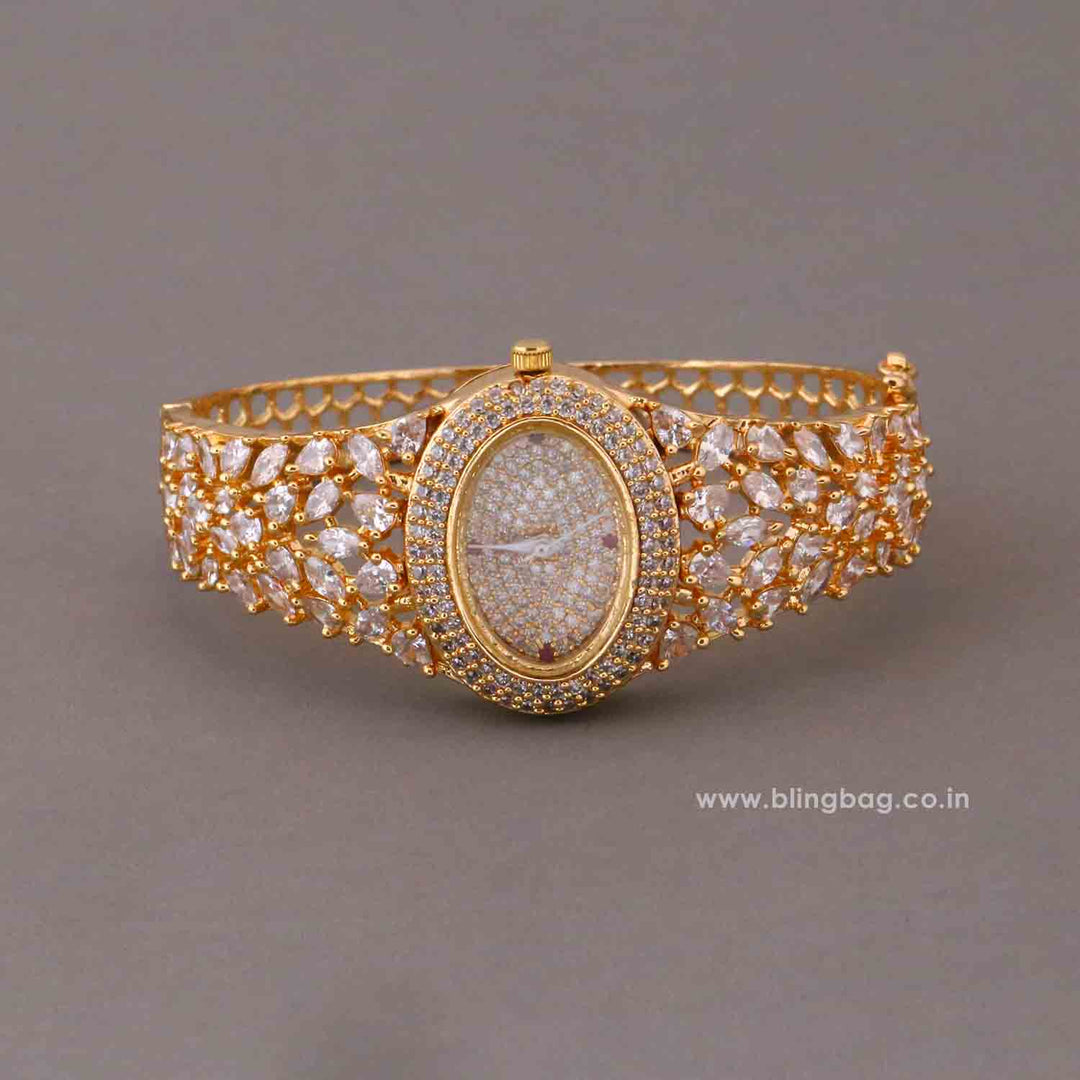 BlingBag Golden Ellaie Zirconia Watch