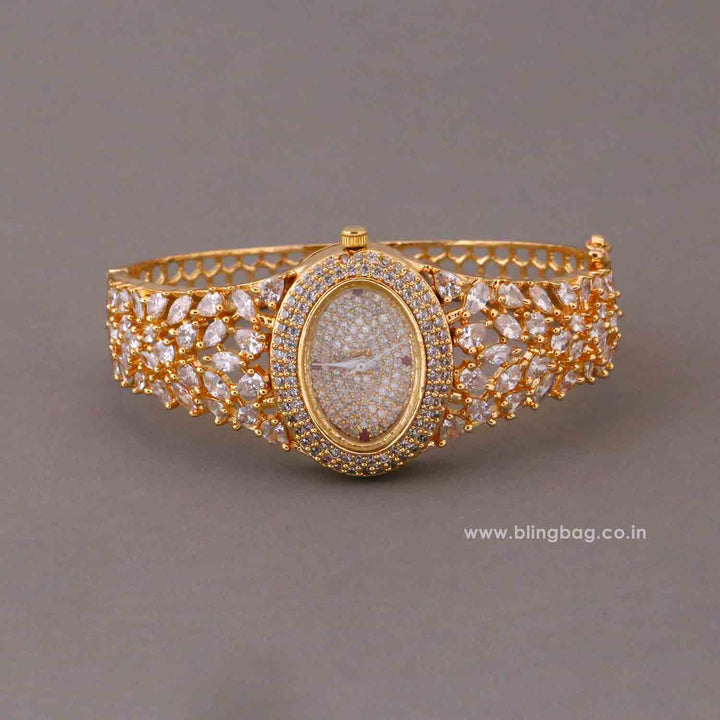 BlingBag Golden Ellaie Zirconia Watch