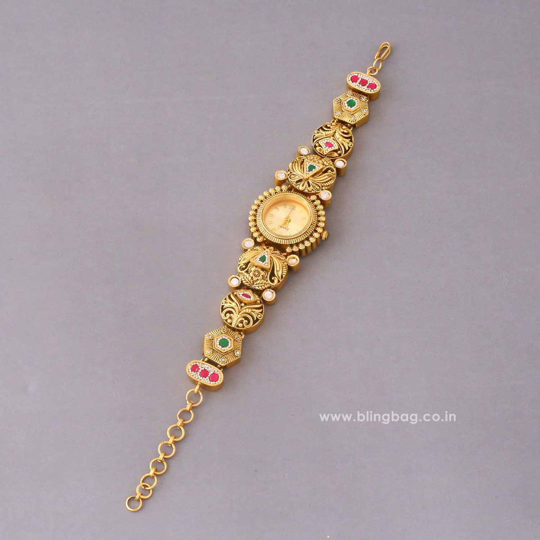 BlingBag Golden Ishitasha Heritage Watch